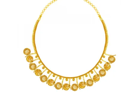 22k Enticing Sleek Gold Necklace