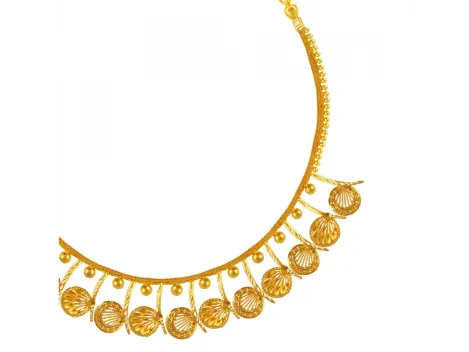 22k Enticing Sleek Gold Necklace