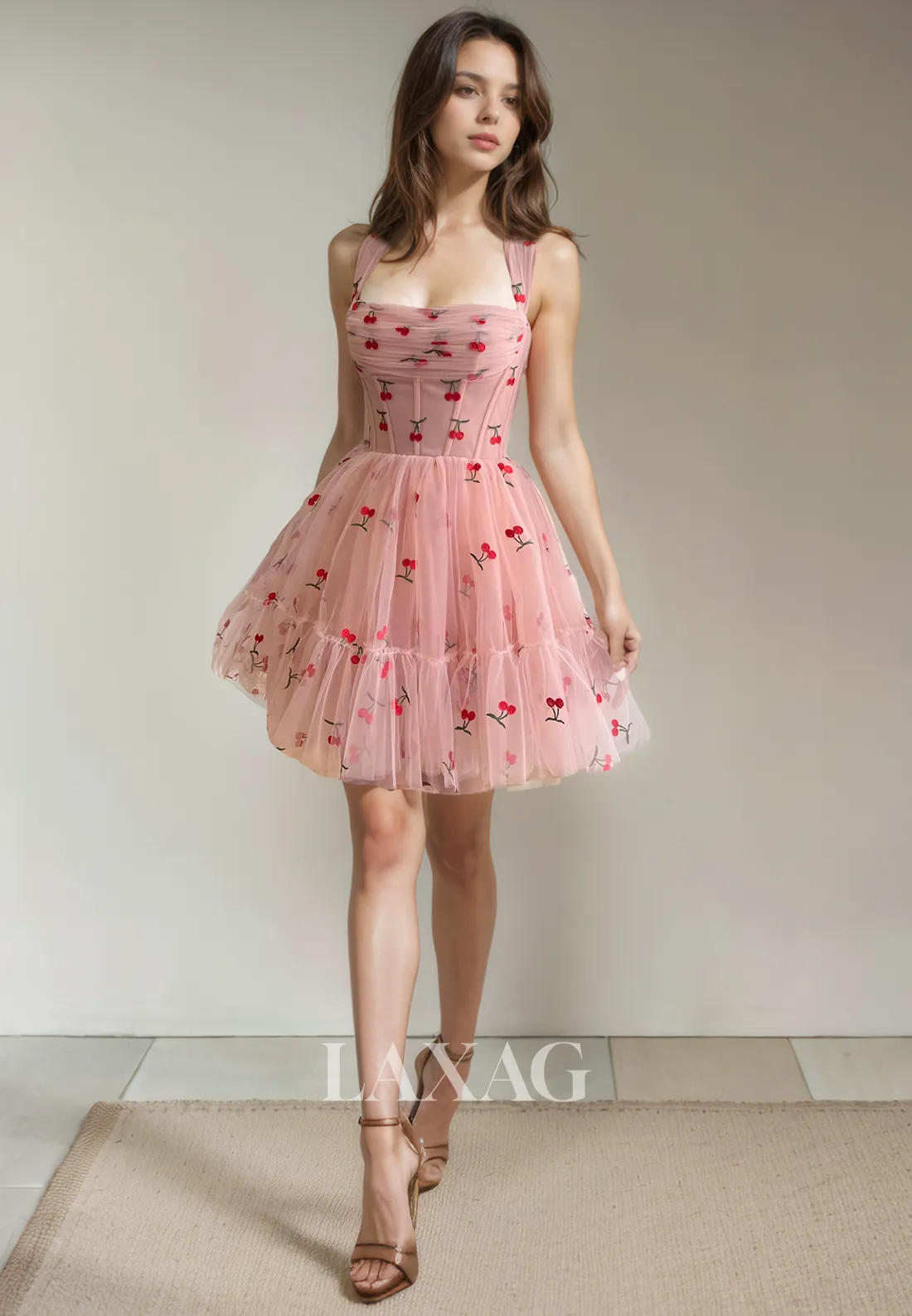 A-Line Queen Anna Tulle Appliques Elegant Party Homecoming Dress