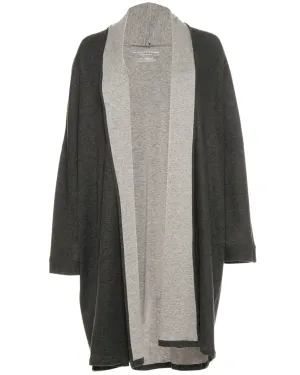 Anthracite Double Face Relaxed Cardigan