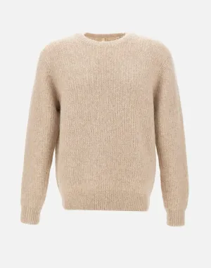 Beige Wool Yak Men's Sweater