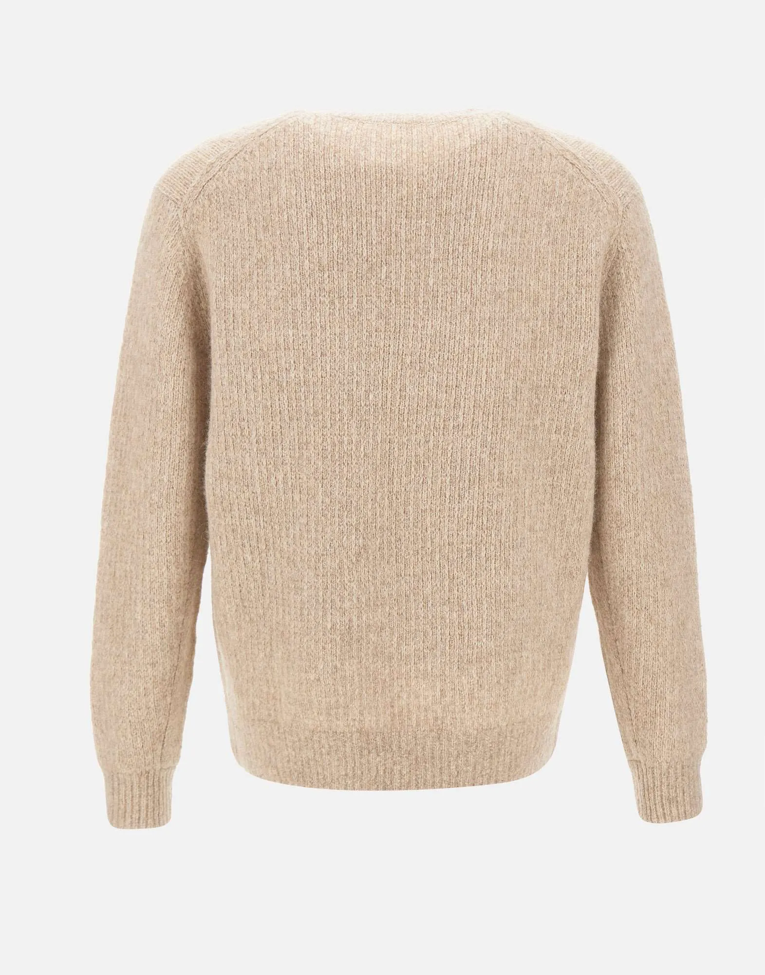 Beige Wool Yak Men's Sweater