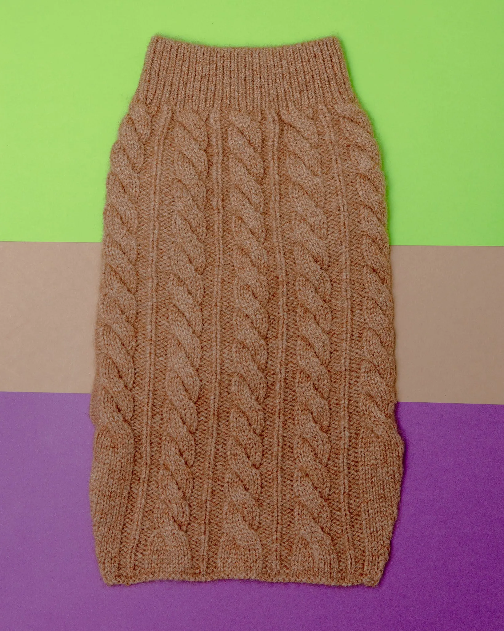 Cashmere Cableknit Sweater in Sand >>>FINAL SALE<<<