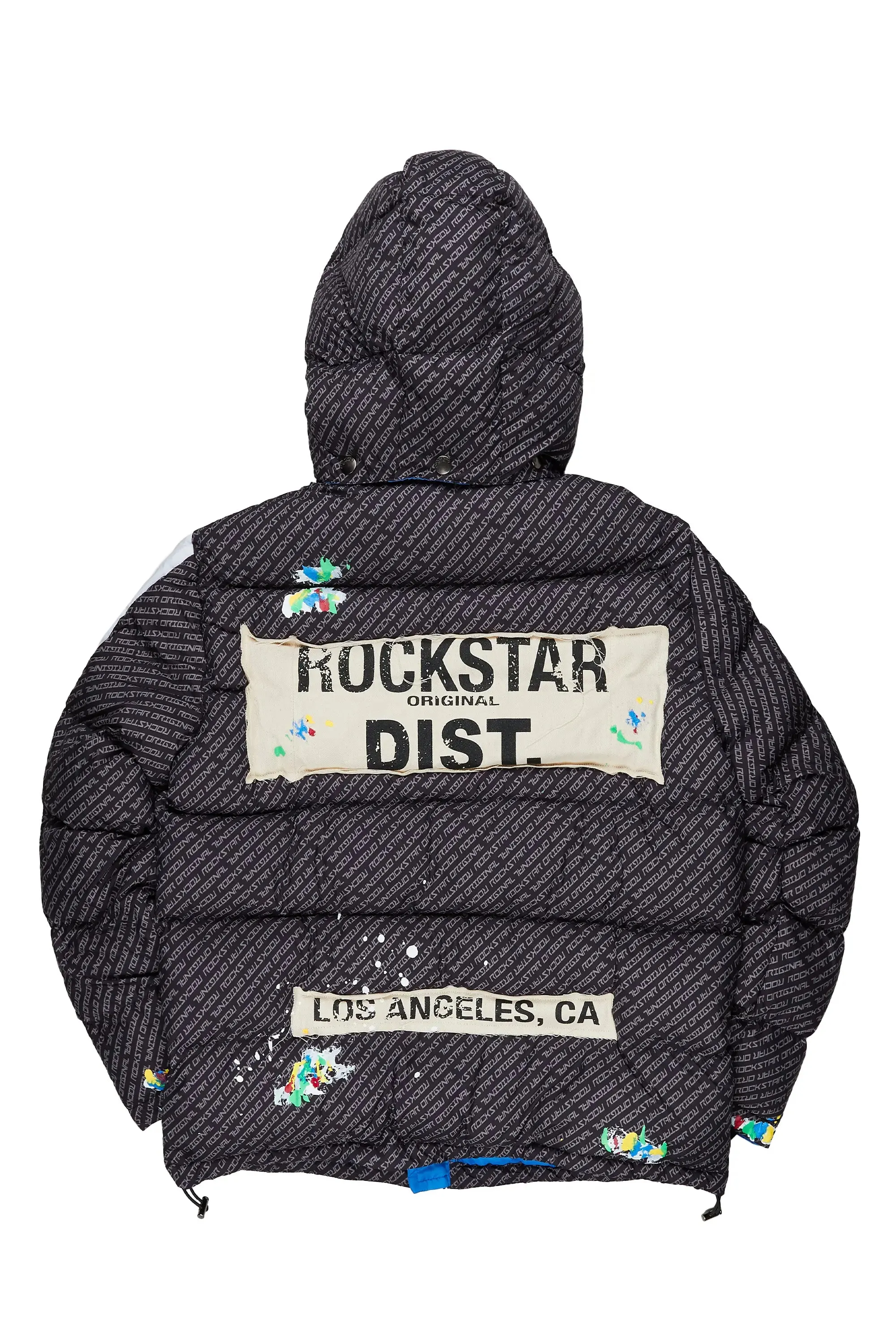 Connor Black Patchwork Puffer