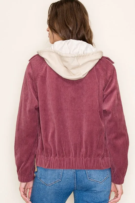 Corduroy Hoodie Jackets - 2 Colors! - FINAL SALE