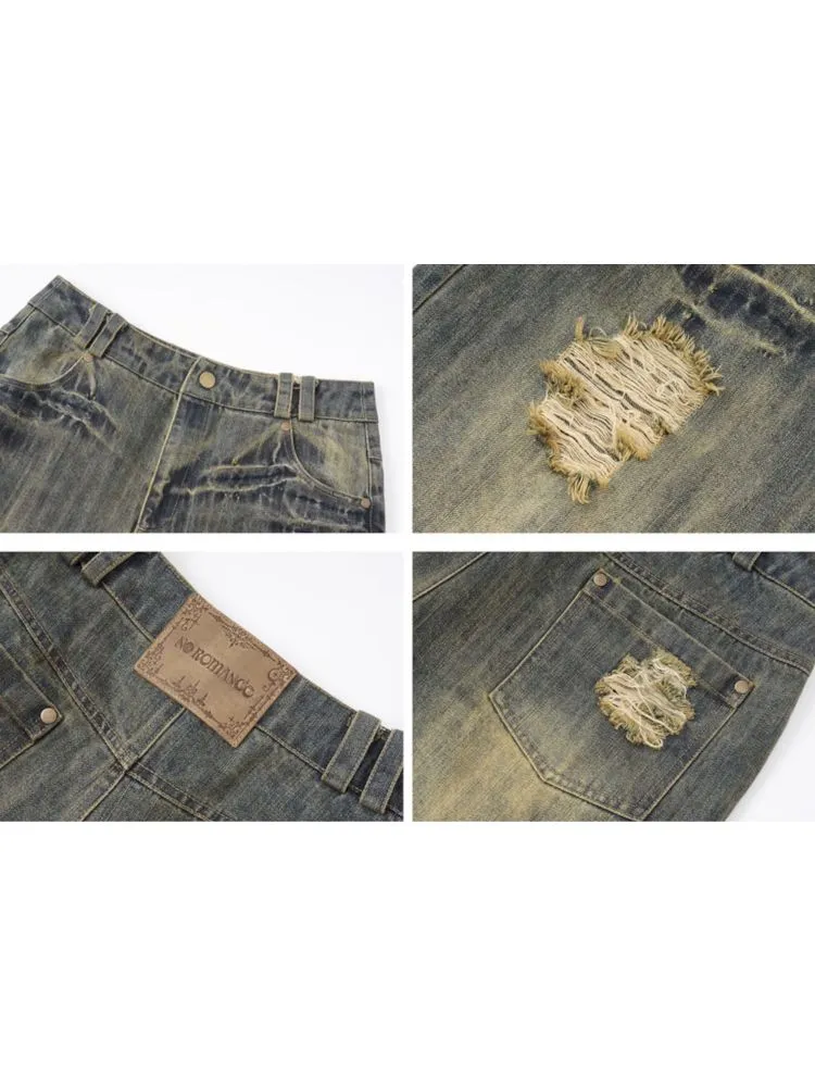 Cross Destroyed Punk Jeans