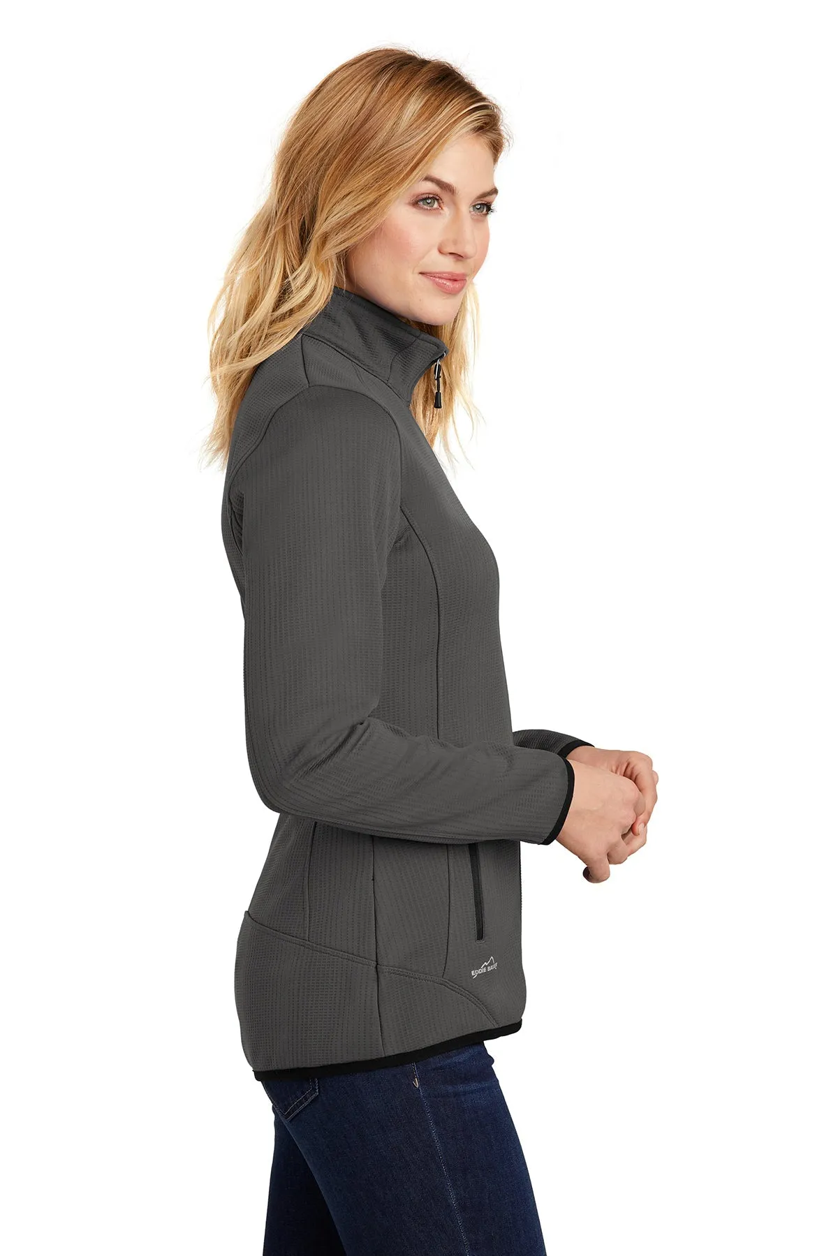 Eddie Bauer Ladies Dash Customized Fleece Jackets, Grey Steel