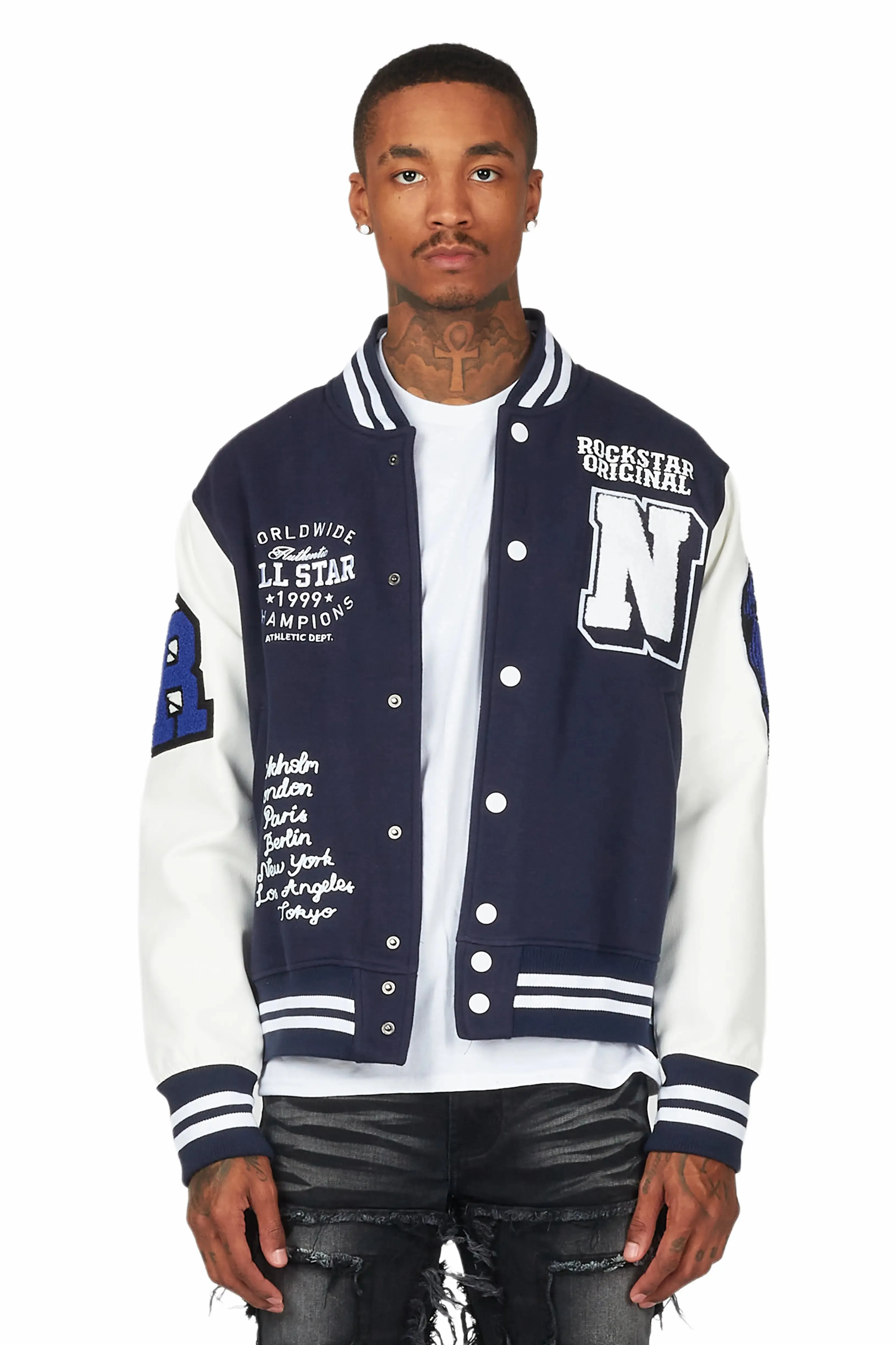 Ennis Navy Varsity Jacket