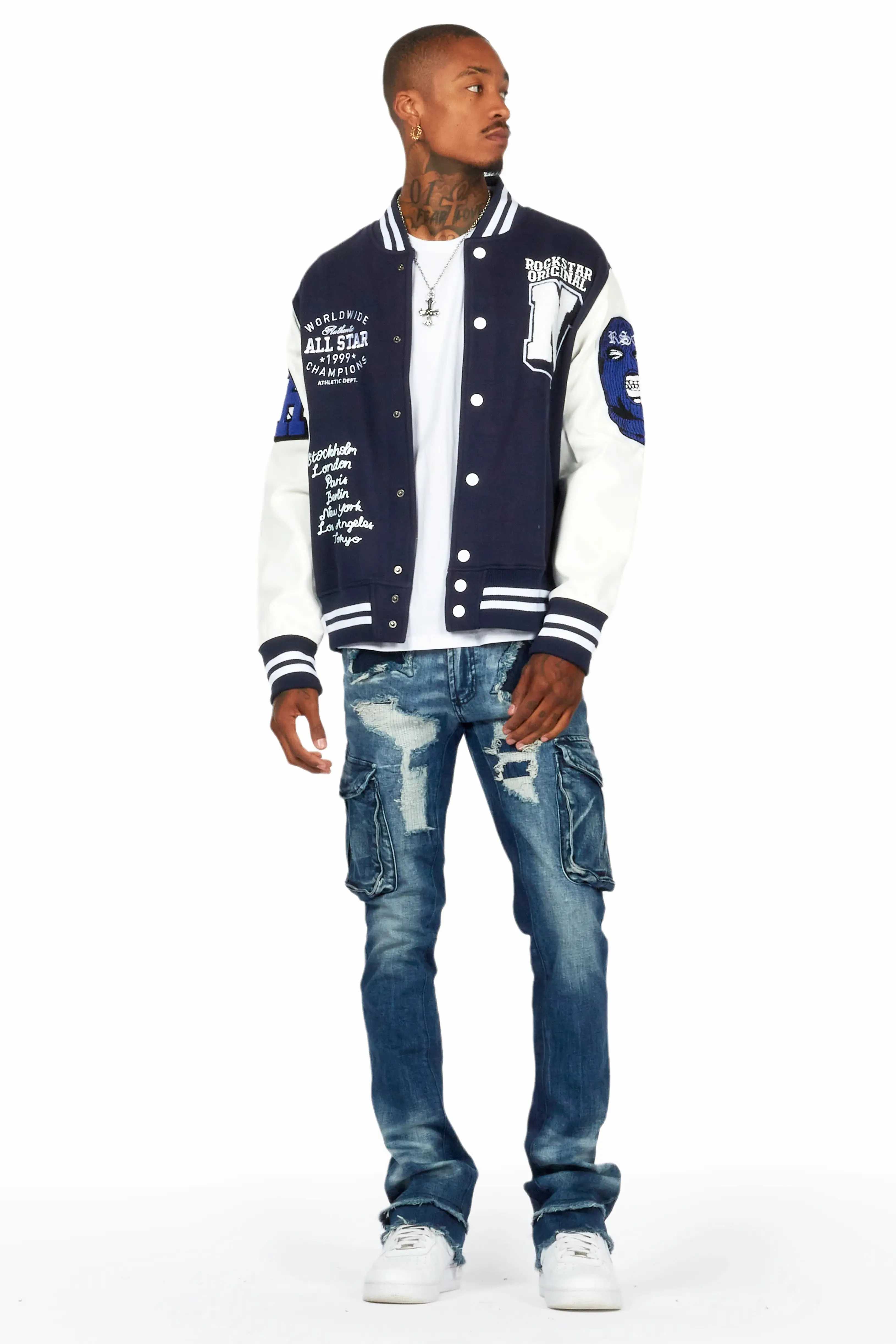 Ennis Navy Varsity Jacket