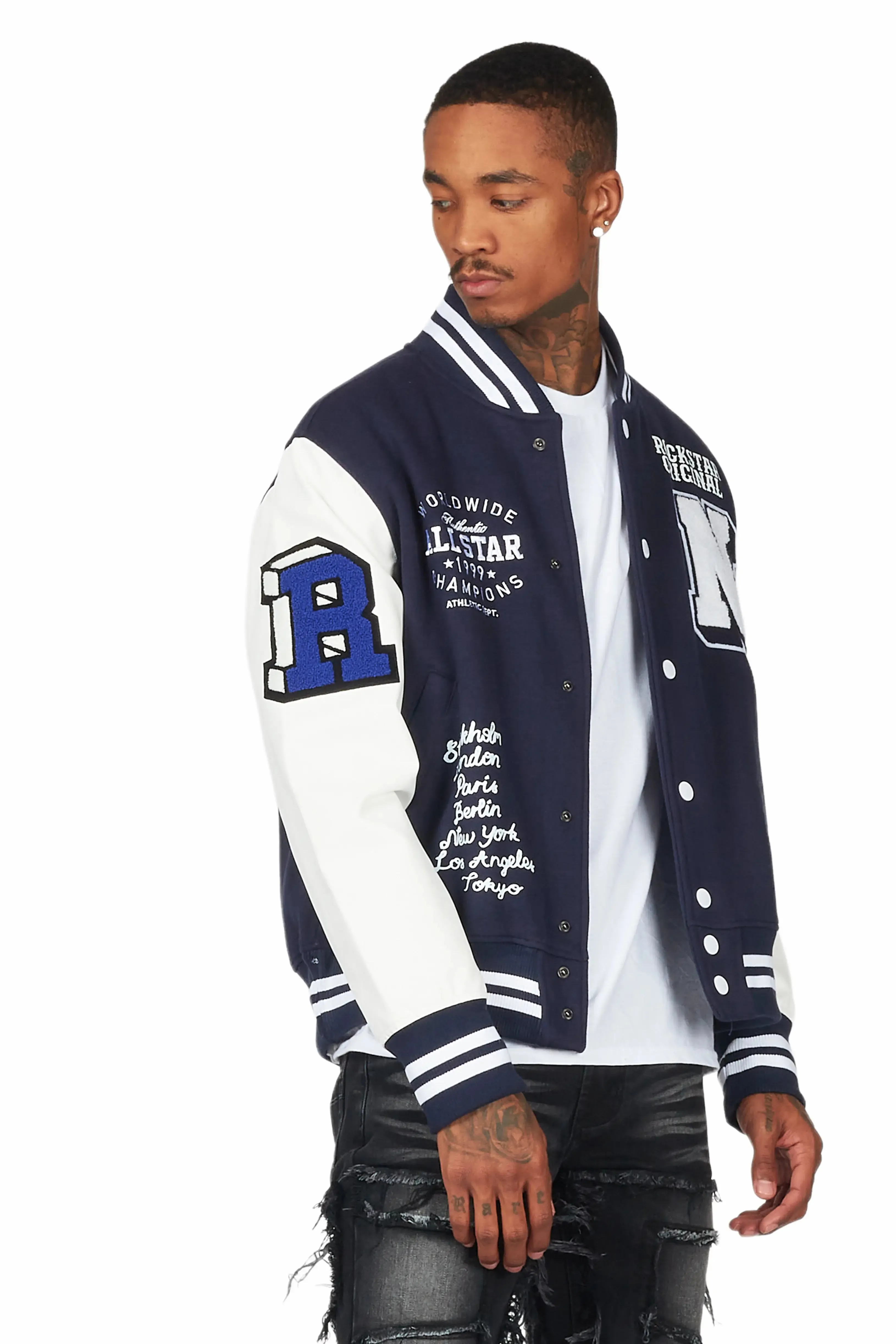 Ennis Navy Varsity Jacket