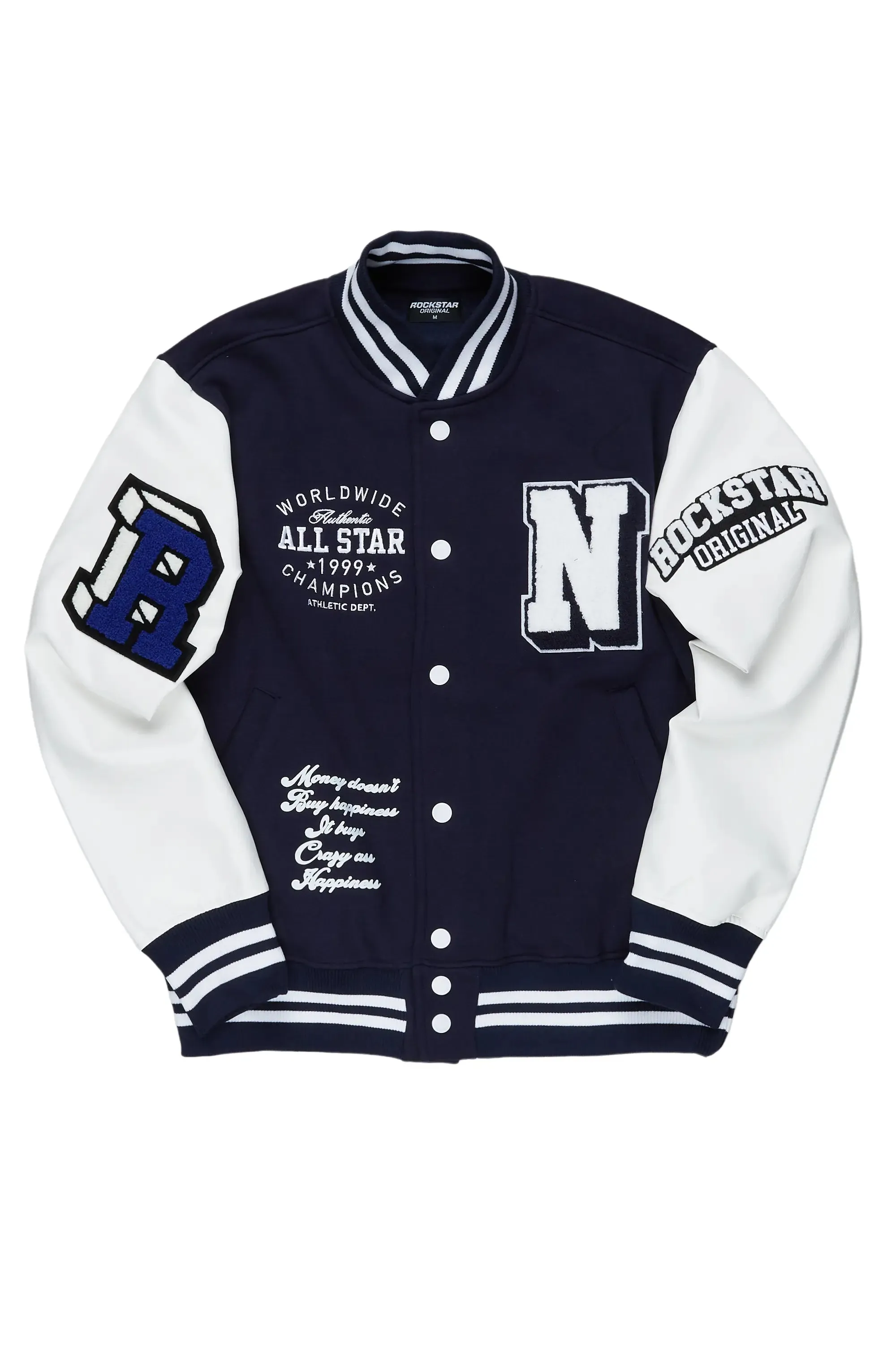 Himiko Navy Varsity Jacket