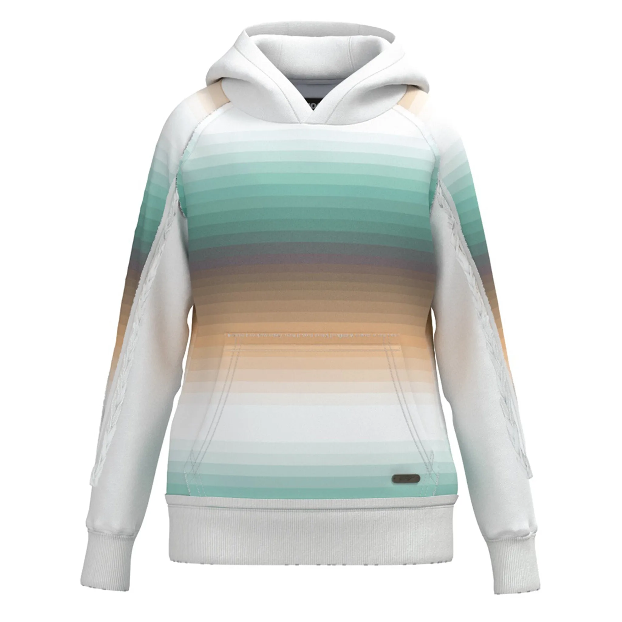 Hooey Women's Serape Pattern White Accent Hoodie