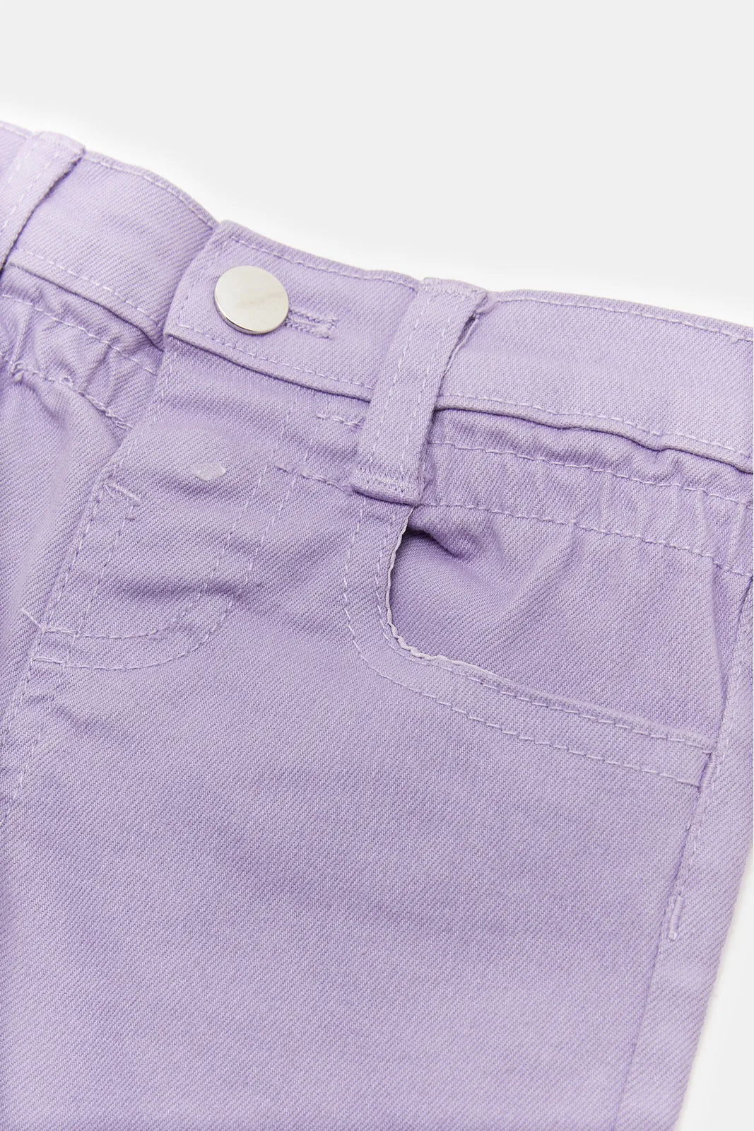 Infant Girls Lilac Paper Bag Shorts