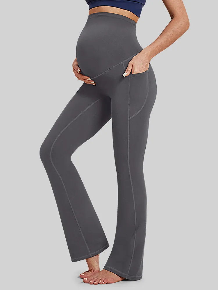 IUGA HeatLab® Fleece Lined Bootcut Maternity Pants with Pockets