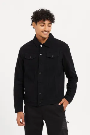 Men Black Denim Jacket