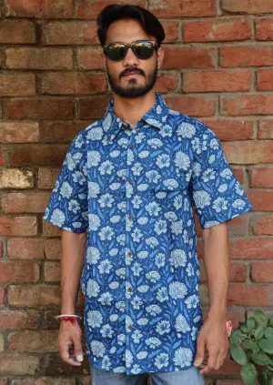 Men's Cotton Shirt Blue Meadow