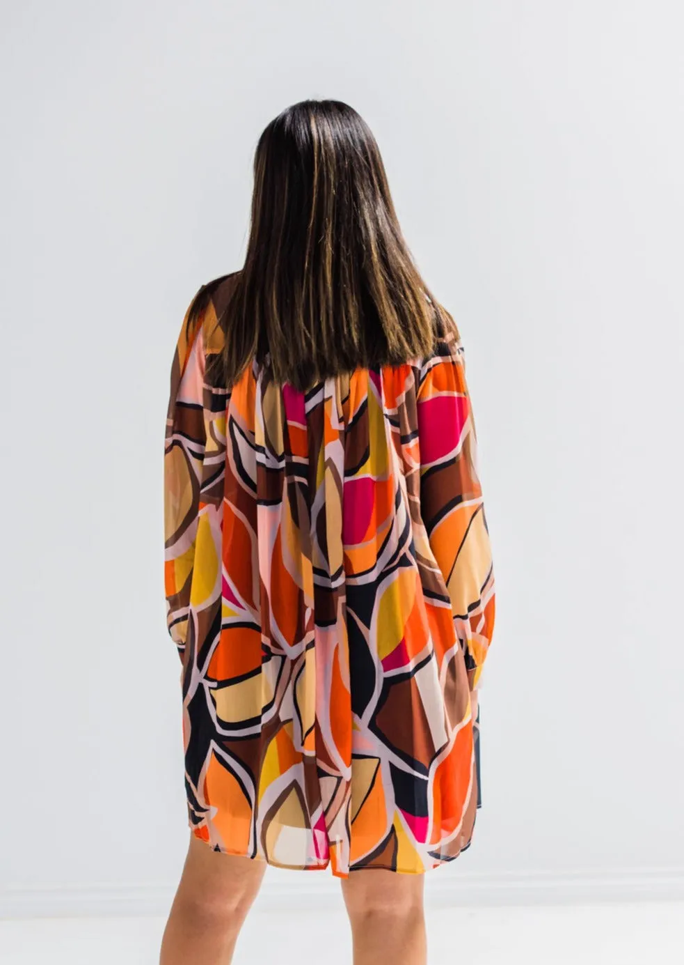 Molly Bracken Veil Print Dress - Bomb Fire