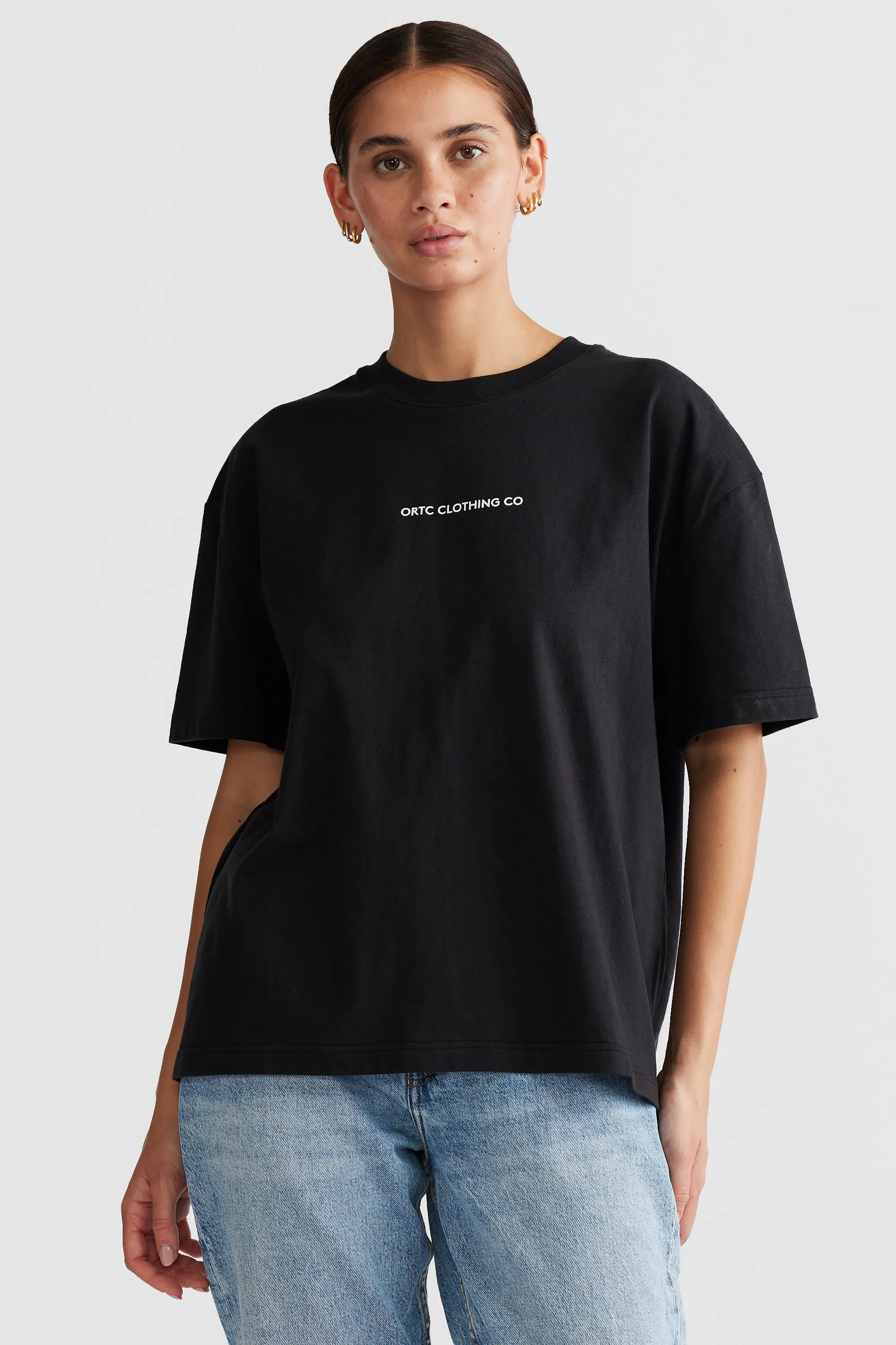 Oversized Logo T Shirt Washed Black