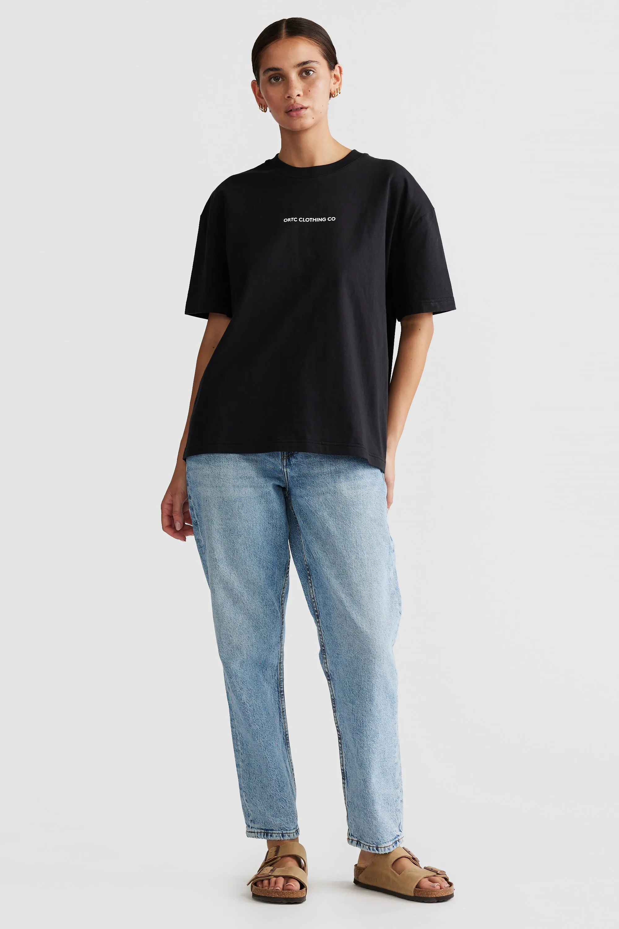 Oversized Logo T Shirt Washed Black