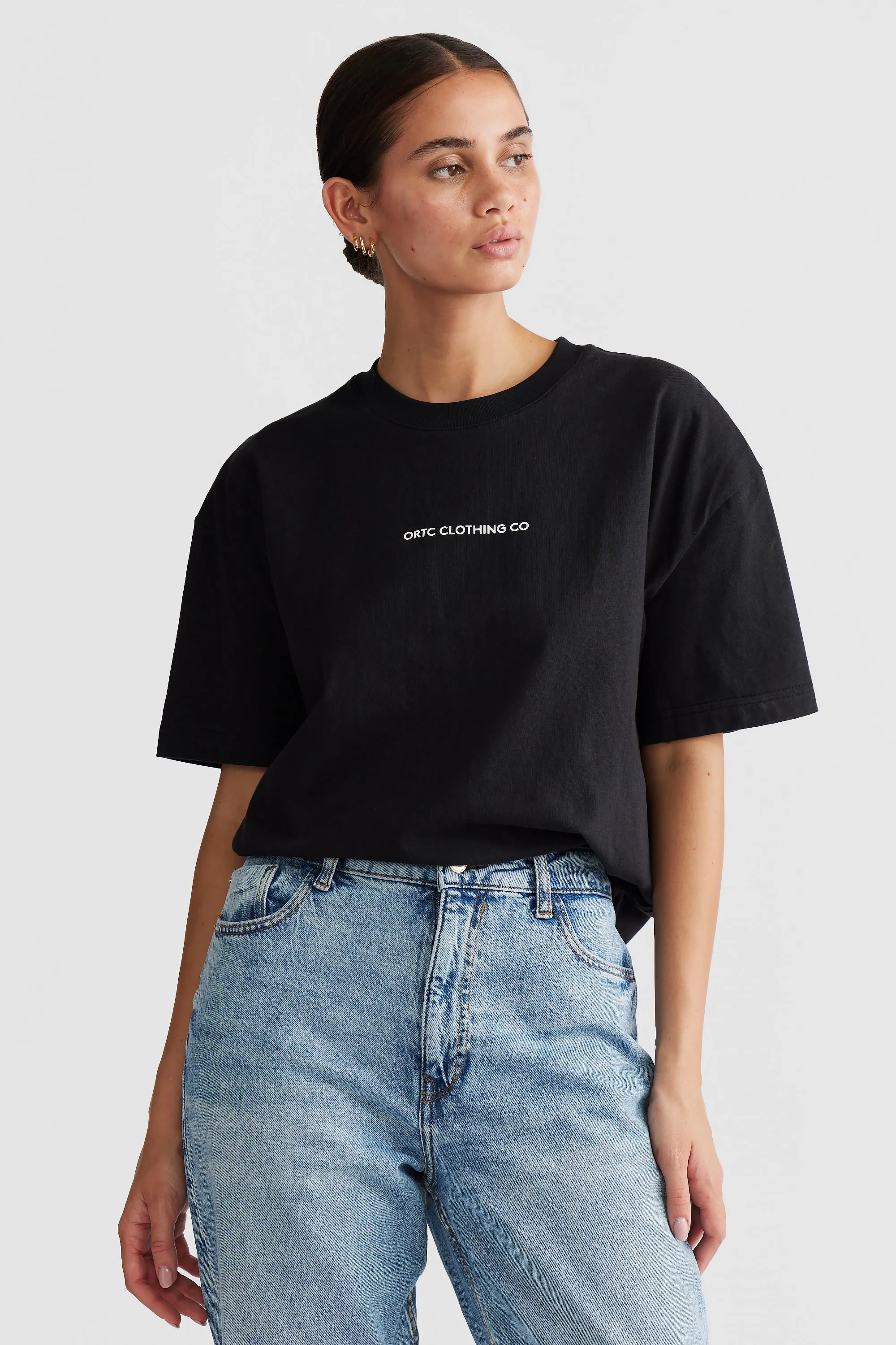 Oversized Logo T Shirt Washed Black