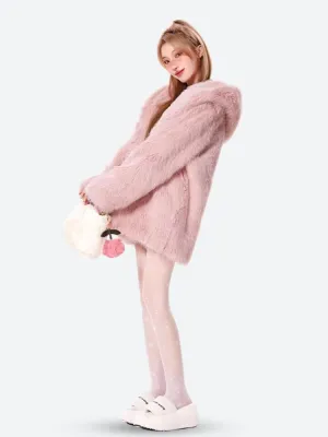 Pink Faux Fur Jacket