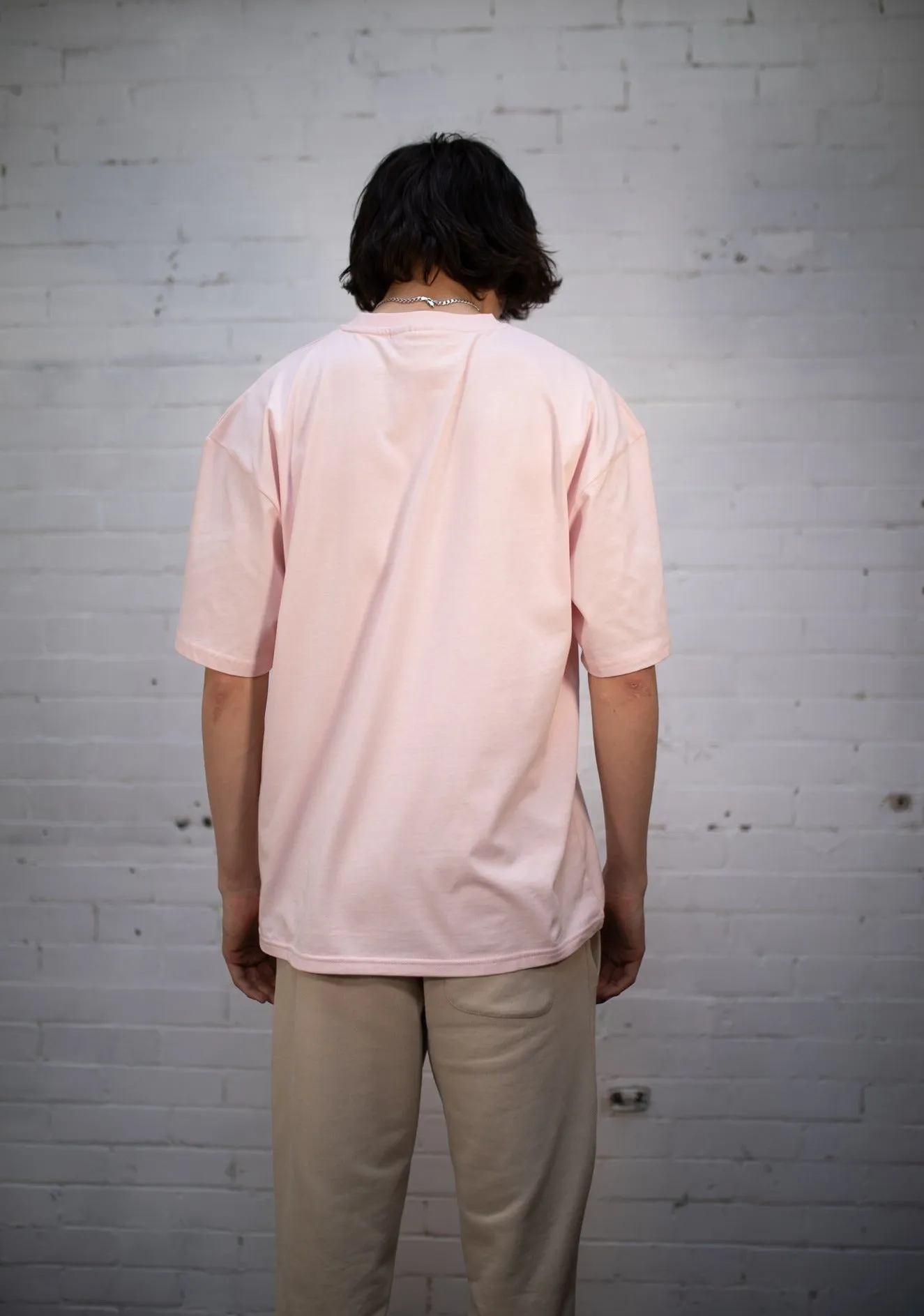 Plant Dyed Organic Oversized Tee in Pink