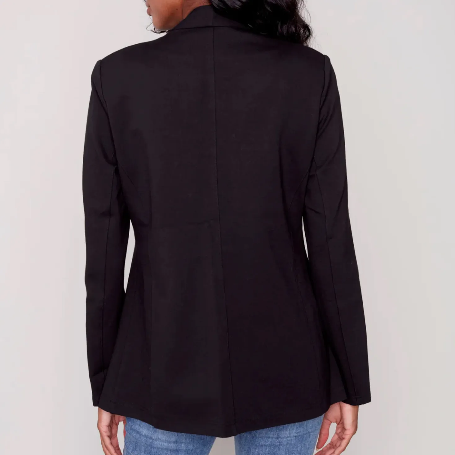 Ponte de Roma Knit Black Blazer