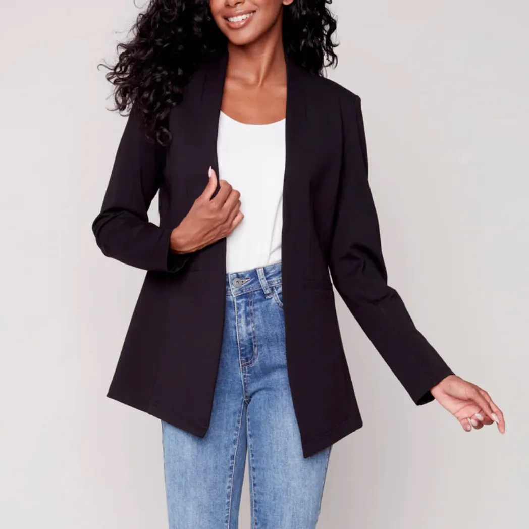 Ponte de Roma Knit Black Blazer