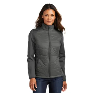 Port Authority® Women's Hybrid Soft Shell Jacket - Smoke Grey / Grey Steel