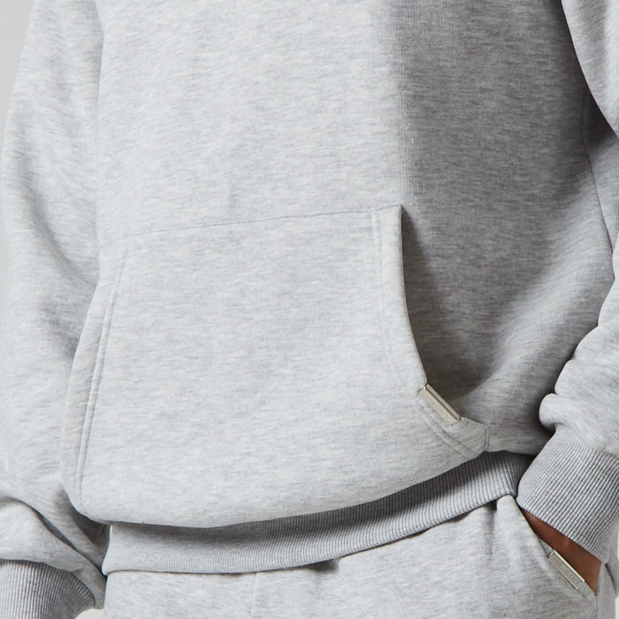 Relaxed Fit Hoodie | Grey Marl