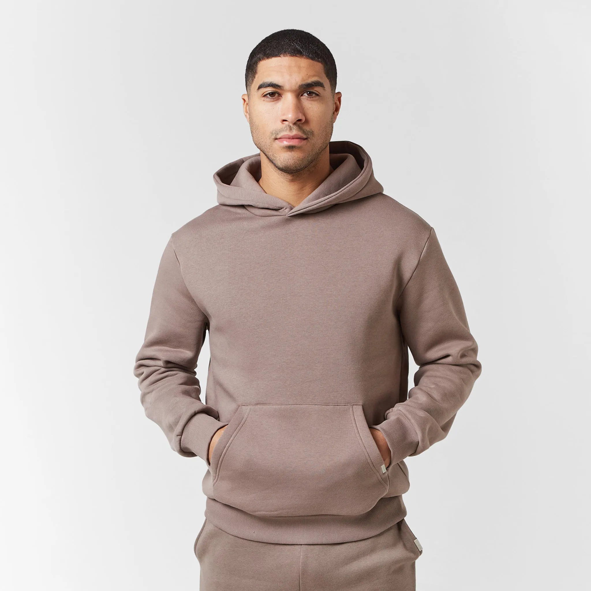 Relaxed Fit Hoodie | Washed Brown