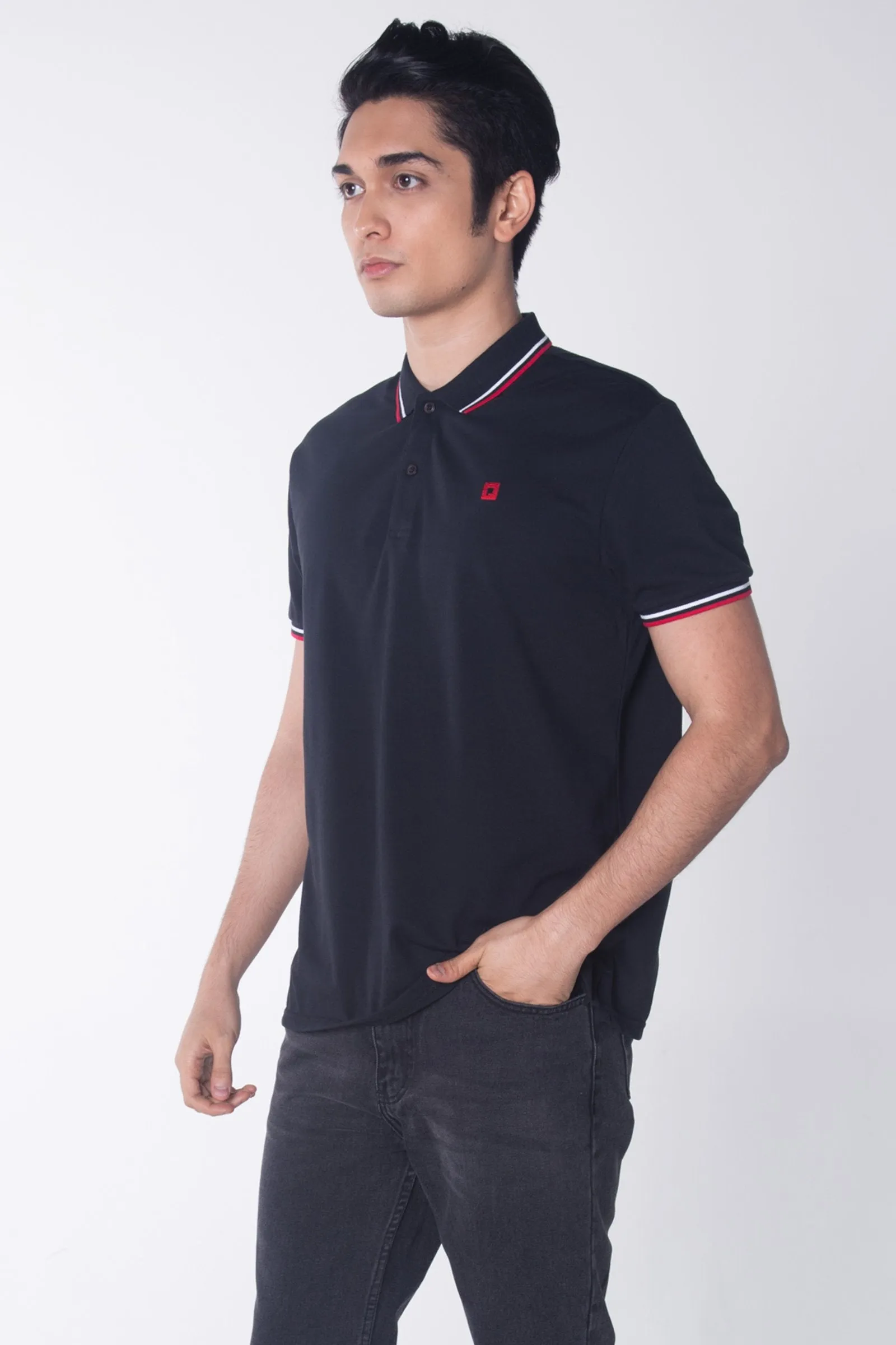 Relaxed Fit Polo Shirt With Tipping