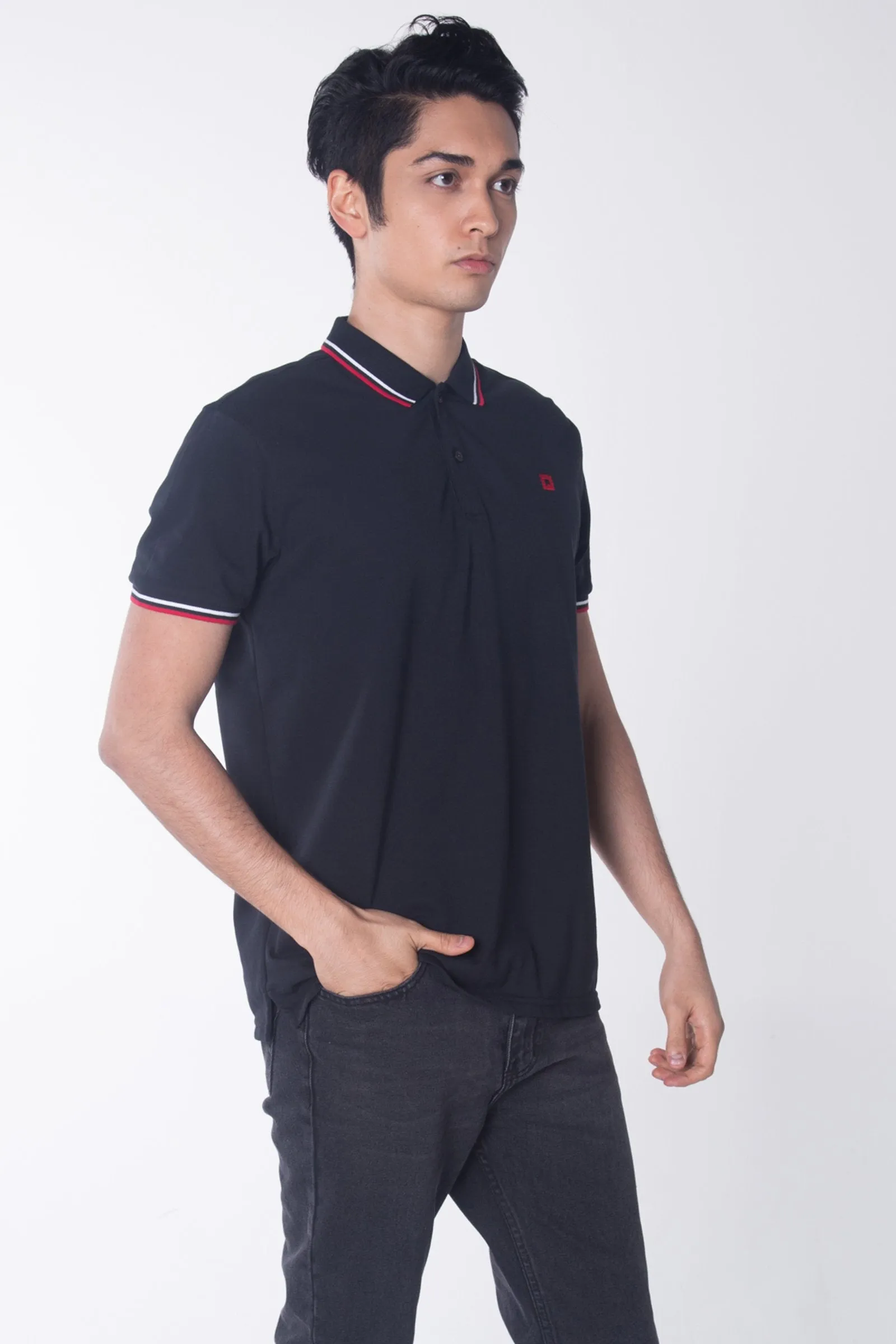 Relaxed Fit Polo Shirt With Tipping