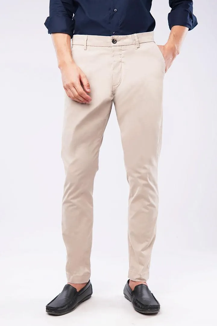 Slim Fit Chinos - Beige