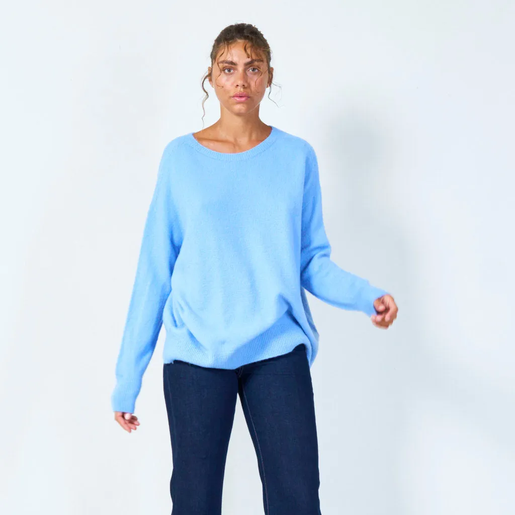 Soft knit boat neck sweater wholesale