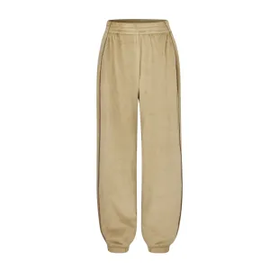 VELOUR OVERSIZED JOGGER | GOLD