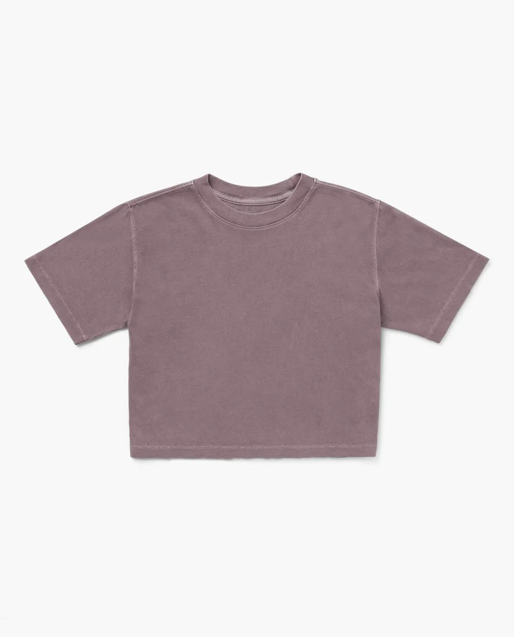 Women's Relaxed Crop Tee - Plum Smoke