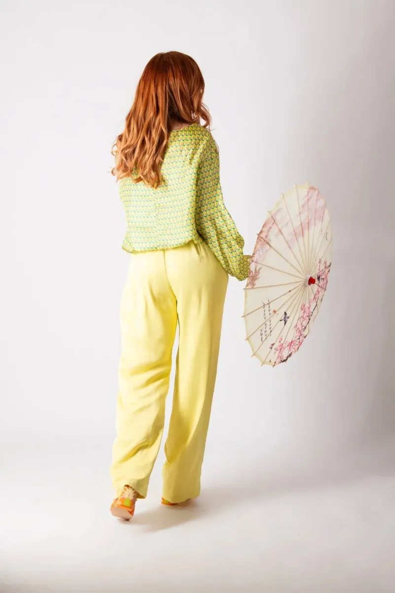 Yellow wide pants SIERA