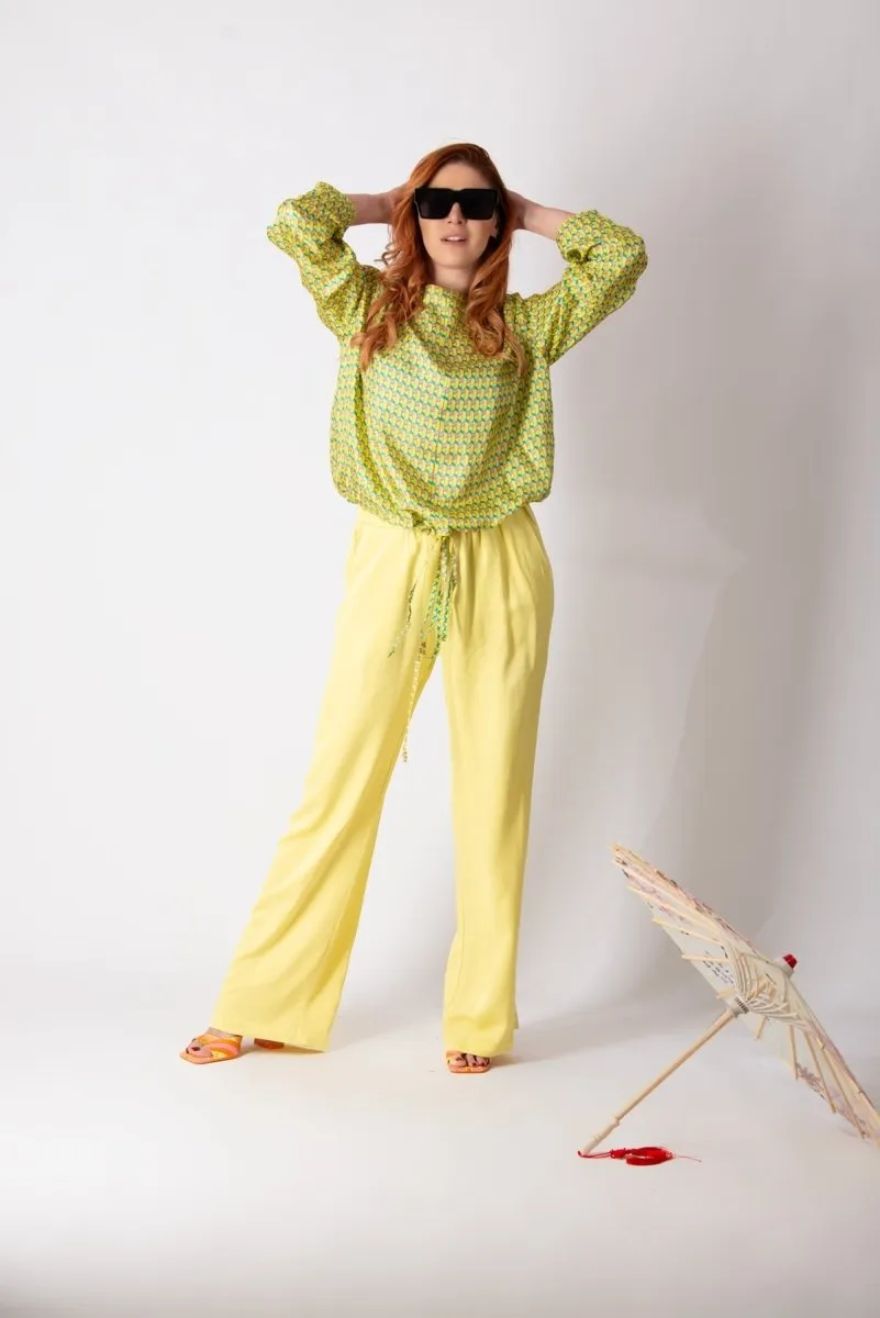 Yellow wide pants SIERA