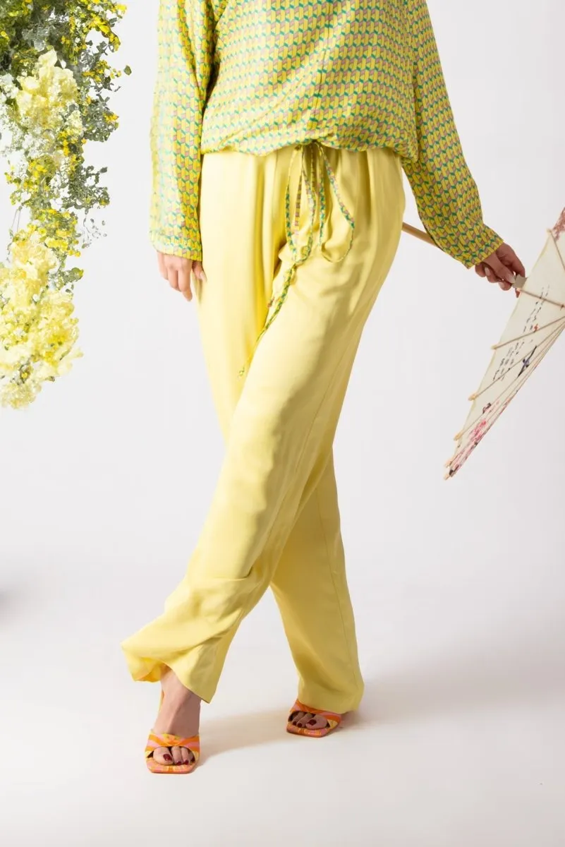 Yellow wide pants SIERA