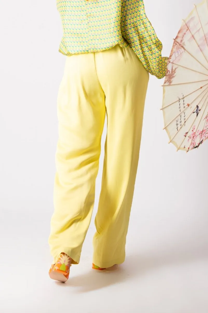 Yellow wide pants SIERA